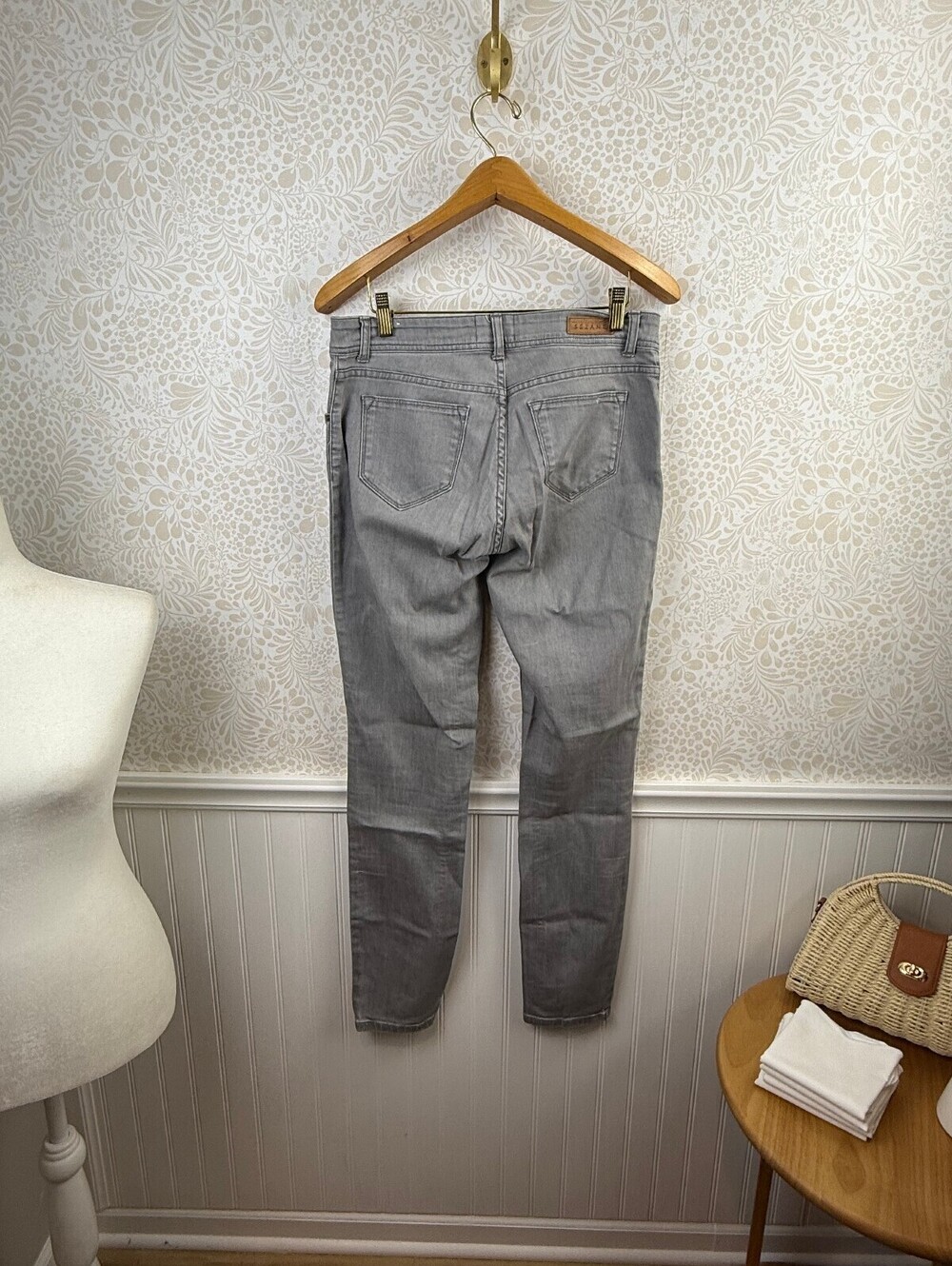 Sézane Women's Gray Mid-Rise Skinny Denim Jeans - Size - 31 - Picture 5 of 9